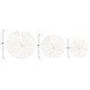 Handmade White Coral Shaped Paper & Metal Wall Décor (Set of 3 Sizes)