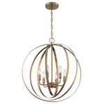 Nuvo Lighting - Nuvo Lighting Pendleton - 6 Light Pendant, Burnished Brass Finish - Pendleton; 6 Light; Pendant Fixture; Brushed NickePendleton 6 Light Pe Burnished Brass *UL Approved: YES Energy Star Qualified: n/a ADA Certified: n/a  *Number of Lights: Lamp: 6-*Wattage:60w B10 Candelabra Base bulb(s) *Bulb Included:No *Bulb Type:B10 Candelabra Base *Finish Type:Burnished Brass