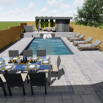 2022 Design Gallery - 3D Renderings for Outdoor Pool