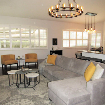 Family Room Revamp - Gray and Honey