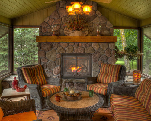 Front Porch Fireplace Ideas, Pictures, Remodel and Decor