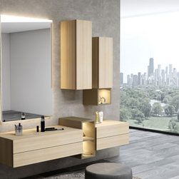 Dressing Table with Custom Storage in Brown Grey Supplied by Inspired Elements - Dressing Tables