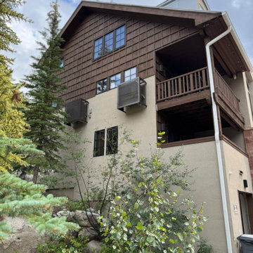 Solitude Ski Townhome exterior condenser units for 7 mini split locations inside