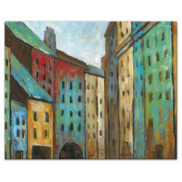 Painted Colorful Buildings 16x20 Canvas Wall Art
