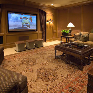 Home theater - traditional home theater idea in Nashville