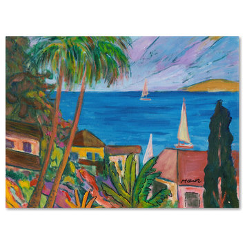 'Three Sails on the Pacific' Canvas Art by Manor Shadian