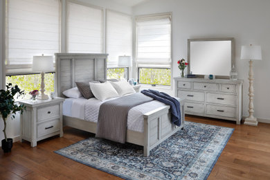 Bedroom - coastal bedroom idea in Denver