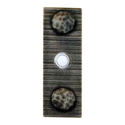 HawkHillHardware - Arch Bell Plate With Button, Wrought Iron - Doorbells And Chimes
