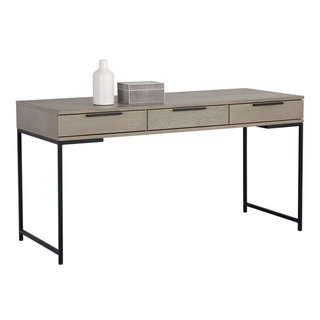 Modrest Dessart - Modern Elm Grey Office Desk