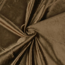 Hotham Brown Plain Ready Made Velvet Curtains and Fabrics Dark Brown Color - Upholstery Fabric