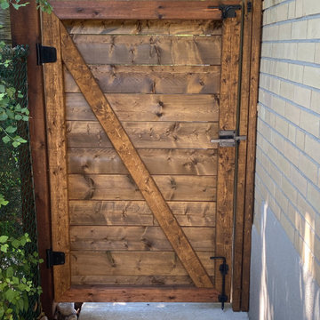 Sheds and Fences, stained and painted