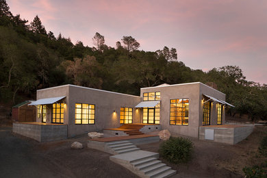 Trendy one-story exterior home photo in San Francisco