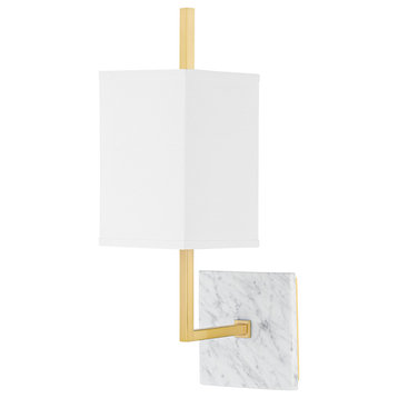 Mikaela 1-Light Wall Sconce Aged Brass