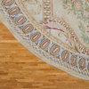 Area Rug, Hand Knotted 7'X7' 100% Wool Round Savonnerie Thick & Plush Rug