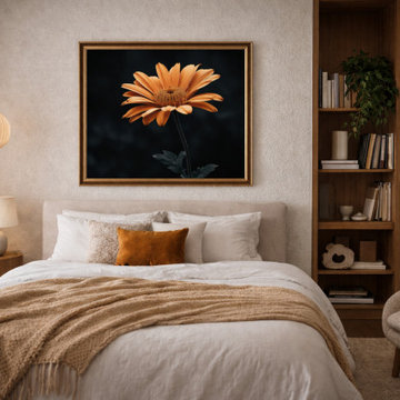 Amber Embrace Modern Organic Style Wall Art