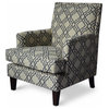 Aubrey Accent Chair, Dark Blue, 30x37.5