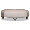 Camelia Oval Cocktail Ottoman, Bright Gold
