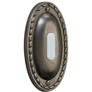 Quorum Door Chime Button, Antique Silver