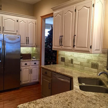 Updating Oak Cabinets & Backsplash
