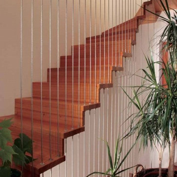 Cage d'escalier en câble inox