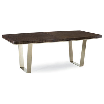 Modern Streamline Expandable Industrial Dining Table