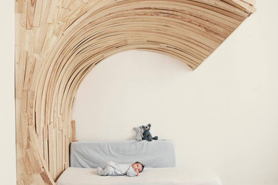Aménagement d'une chambre d'enfant contemporaine.