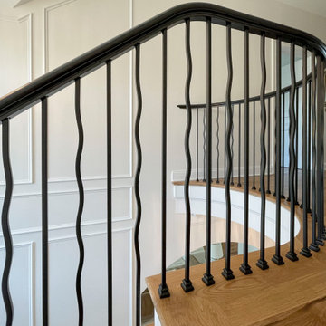 Project #106 | Winding Staircase with Modern Balustrade