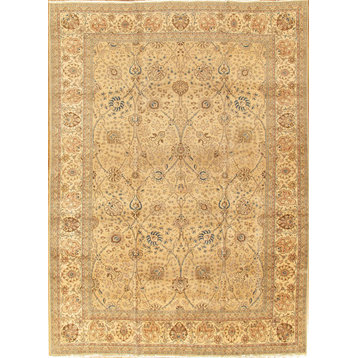 Antique Baku Collection Hand-Knotted Lamb's Wool Area Rug, 9'6"x13'5"