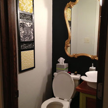powder room and front hall