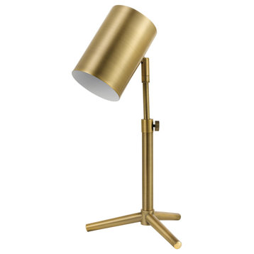 Pratt 18" Matte Brass Desk Lamp