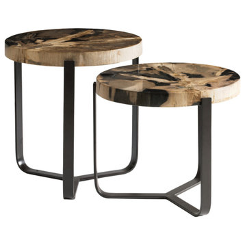Tripod Leg Wooden Nesting Side Tables | Andrew Martin Nova