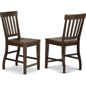Cayla Counter Chair (Set of 2) - Natural Brown