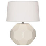 Robert Abbey - Robert Abbey BN02 Franklin, 1 Light Accent Lamp - Inspired by the natural geometry found in turtle sFranklin 1 Light Acc Bone Glazed Oyster L *UL Approved: YES Energy Star Qualified: n/a ADA Certified: n/a  *Number of Lights: 1-*Wattage:60w Type A bulb(s) *Bulb Included:No *Bulb Type:Type A *Finish Type:Bone Glazed