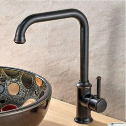 New Black Bronze Brass Antique Kitchen Tap Rotatable Mixer Tap TB02001 - Kitchen Faucets