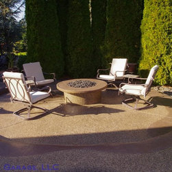 Fire Pit Patio Premium Concrete Coating - After - Products