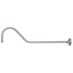 Millennium - Millennium RGN41-GA Goose Neck, Galvanized Finish - From the R Series Collection, this gooseneck accessory can be purchased as separately. It is used for wall mounting (R Series Collection) RLM Shades. This accessory is weather resistant for harsh environments. It can be mounted with different size shades.