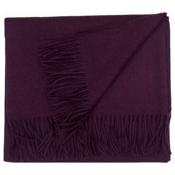 Baby Alpaca Throw Blankets, Purple Plum