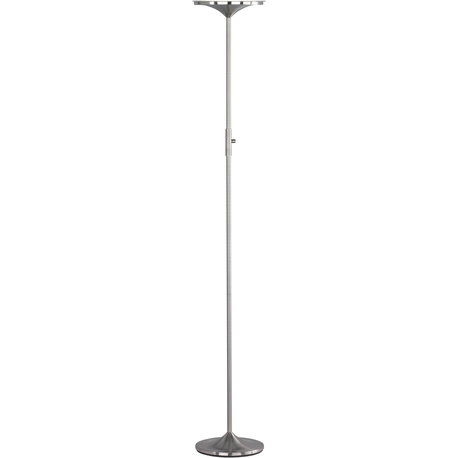 Leipzig LED Torchiere, Satin Nickel