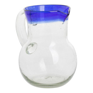 Palm Beach Recycled Glass Water Filter Pitcher NOVICA