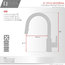 Modern Single Handle Pull down Sprayer Kitchen Faucet in Gold Finish