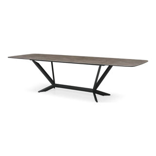 Linus Modern Gray Ceramic Dining Table - Industrial - Dining Tables ...