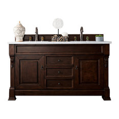 Brookfield 60" Double Vanity Burnished Mahogany, Base Cabinet Only