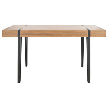 Jazz Dining Table, Natural Brown/Black Legs