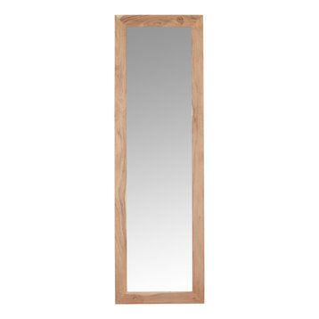 Baja Rustic Floor Mirror With Acacia Wood Frame