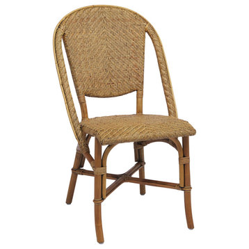 Alanis Rattan Dining Side Chair - Antique