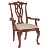 American Drew Cherry Grove Pierced Back Arm Chair, Antique Cherry, Set of 2