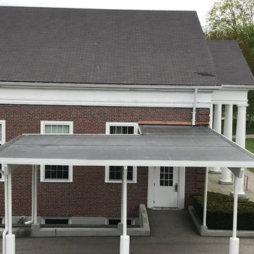 Carport With New Flat Rubber Roof, Gutter System, and Copper Flashings