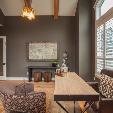 Home Office - The Finleigh - Transitional Craftsman on Corner Lot