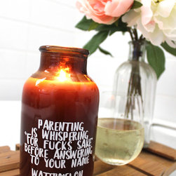 Parenting Quote Amber Soy Candle | Swear Words - Candles