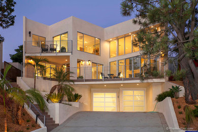 Example of a beach style exterior home design in Orange County